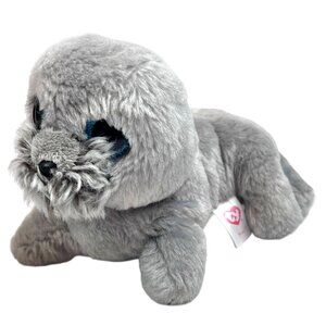 Ty Beanie Baby 2015 Wiggy Sealion Plush Stuffed Animal Toy Gray 6" Collectible